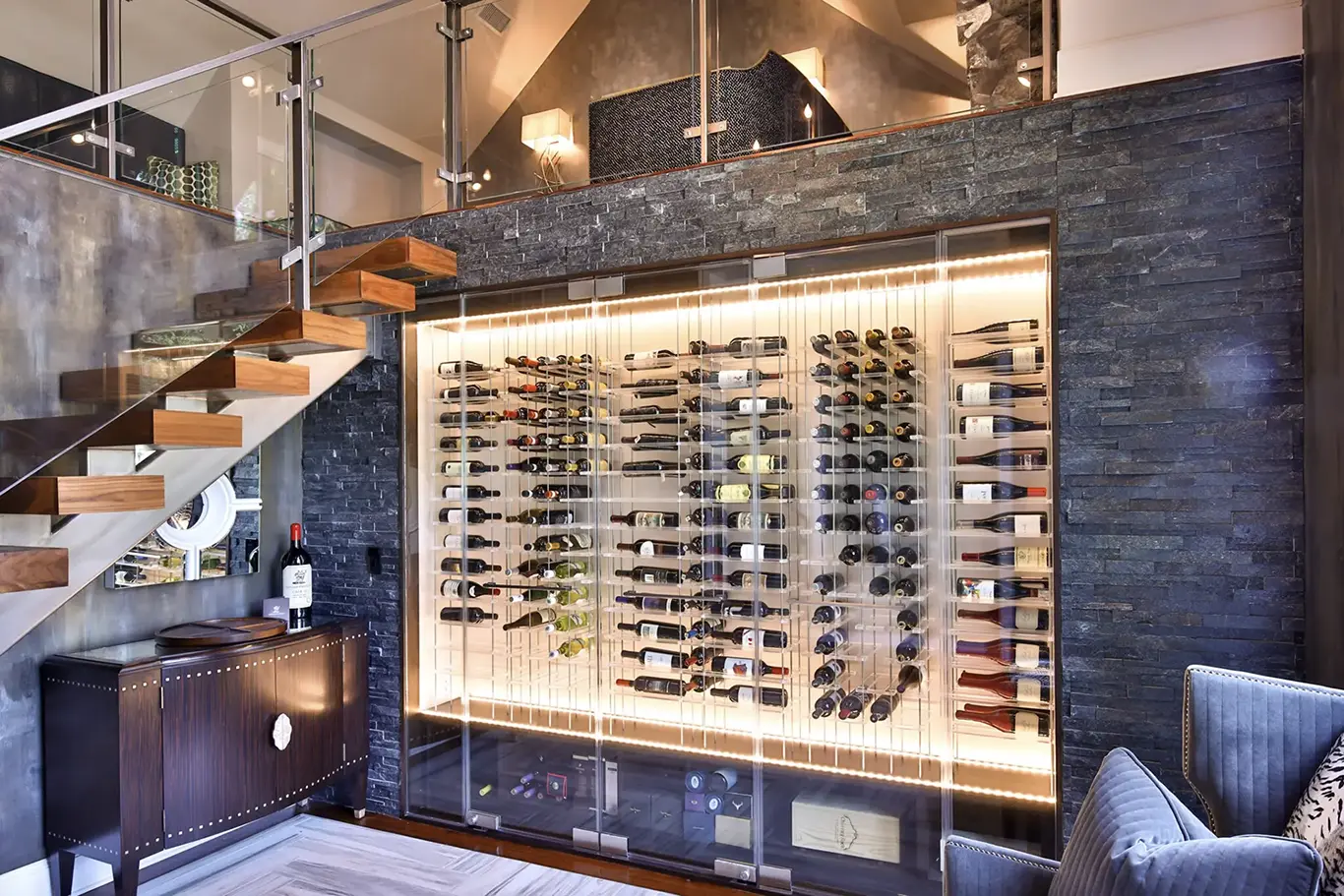 Custom luxury wine cellar project 2 in Panther Creek, Texas - Premium wine storage and climate control