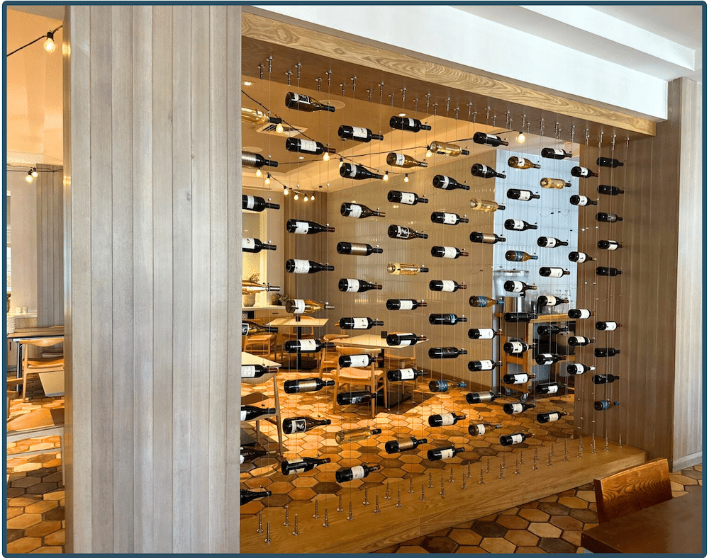 Minimalist Glass Wine Wall in The Woodlands